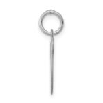 Sterling Silver Rhodium-plated Stamped Letter W Initial Charm - Image 2