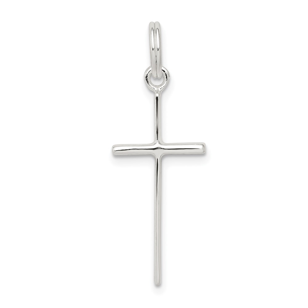 QC4275.jpg Sterling Silver Rhodium-plated Latin Cross Charm - Image 1