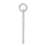 Sterling Silver Rhodium-plated Polished Cross Pendant - Image 2