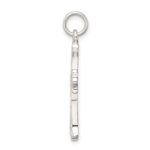 Sterling Silver Rhodium-plated Filigree Cross Charm - Image 2