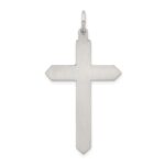 Sterling Silver Antiqued October Glass Birthstone Cross Pendant - Image 4