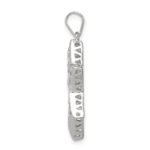 Sterling Silver Rhodium-plated CZ Star of David Pendant - Image 2