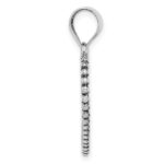 Sterling Silver Rhodium-plated Heart Pendant - Image 2