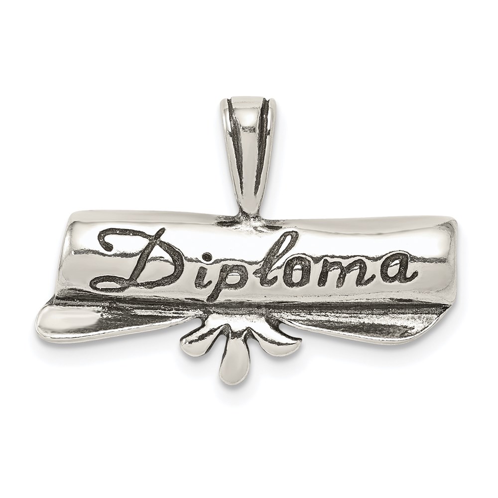 QC4703.jpg Sterling Silver Polish & Antique Diploma Pendant - Image 1