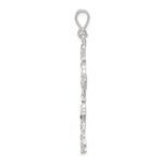 Sterling Silver Diamond -Cut Cross Pendant - Image 2