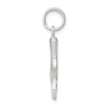 Sterling Silver Rhodium-plated Whale Tail Charm - Image 2