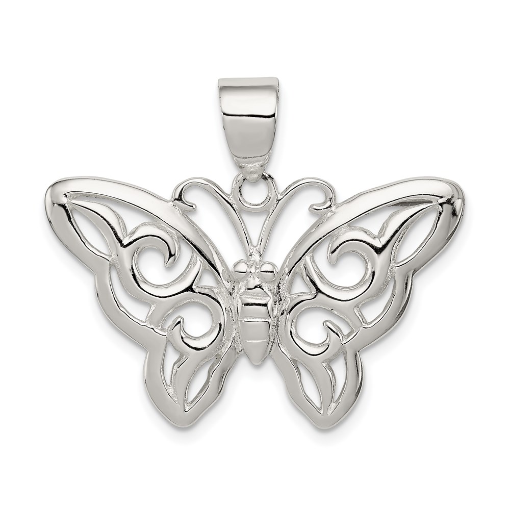 QC5007.jpg Sterling Silver Butterfly Pendant - Image 1