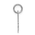 Sterling Silver Rhodium-plated Script Letter Z Initial Charm - Image 2