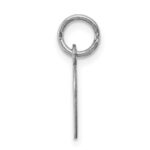 Sterling Silver Rhodium-plated Script Letter D Initial Charm - Image 2