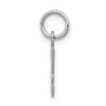 Sterling Silver Rhodium-plated Script Letter H Initial Charm - Image 2