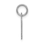 Sterling Silver Rhodium-plated Script Letter M Initial Charm - Image 2