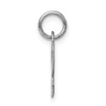 Sterling Silver Rhodium-plated Script Letter R Initial Charm - Image 2