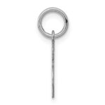 Sterling Silver Rhodium-plated Script Letter S Initial Charm - Image 2