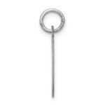 Sterling Silver Rhodium-plated Script Letter D Initial Charm - Image 2