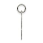 Sterling Silver Rhodium-plated Script Letter L Initial Charm - Image 2