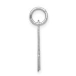 Sterling Silver Rhodium-plated Script Letter M Initial Charm - Image 2