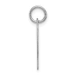 Sterling Silver Rhodium-plated Script Letter P Initial Charm - Image 2
