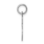 Sterling Silver Rhodium-plated Script Letter S Initial Charm - Image 2