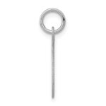 Sterling Silver Rhodium-plated Script Letter T Initial Charm - Image 2
