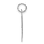 Sterling Silver Rhodium-plated Script Letter D Initial Charm - Image 2
