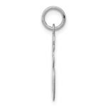 Sterling Silver Rhodium-plated Script Letter E Initial Charm - Image 2