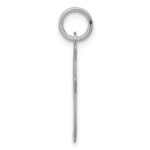 Sterling Silver Rhodium-plated Script Letter I Initial Charm - Image 2