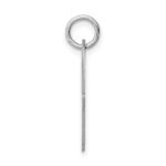 Sterling Silver Rhodium-plated Script Letter W Initial Charm - Image 2