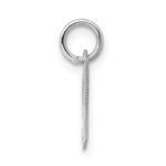 Sterling Silver Rhodium-plated Fancy Script Letter H Initial Charm - Image 2