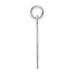 Sterling Silver Rhodium-plated Artisan Block Letter D Initial Charm - Image 2