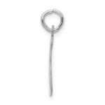 Sterling Silver Rhodium-plated Artisan Block Letter G Initial Charm - Image 2