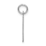 Sterling Silver Rhodium-plated Artisan Block Letter I Initial Charm - Image 2