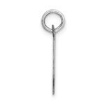 Sterling Silver Rhodium-plated Artisan Block Letter Y Initial Charm - Image 2