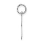 Sterling Silver Rhodium-plated Artisan Block Letter X Initial Charm - Image 2