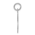 Sterling Silver Rhodium-plated Fancy Script Letter B Initial Charm - Image 2