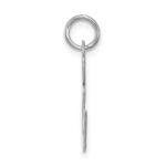 Sterling Silver Rhodium-plated Fancy Script Letter E Initial Charm - Image 2