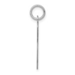 Sterling Silver Rhodium-plated Fancy Script Letter P Initial Charm - Image 2