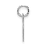 Sterling Silver Rhodium-plated Letter D Initial Charm - Image 2
