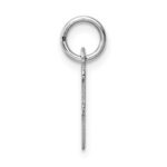 Sterling Silver Rhodium-plated Letter F Initial Charm - Image 2
