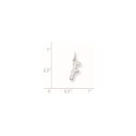 Sterling Silver Rhodium-plated Letter F Initial Charm - Image 3