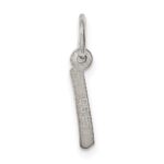 Sterling Silver Rhodium-plated Letter I Initial Charm - Image 4