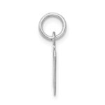 Sterling Silver Rhodium-plated Letter N Initial Charm - Image 2