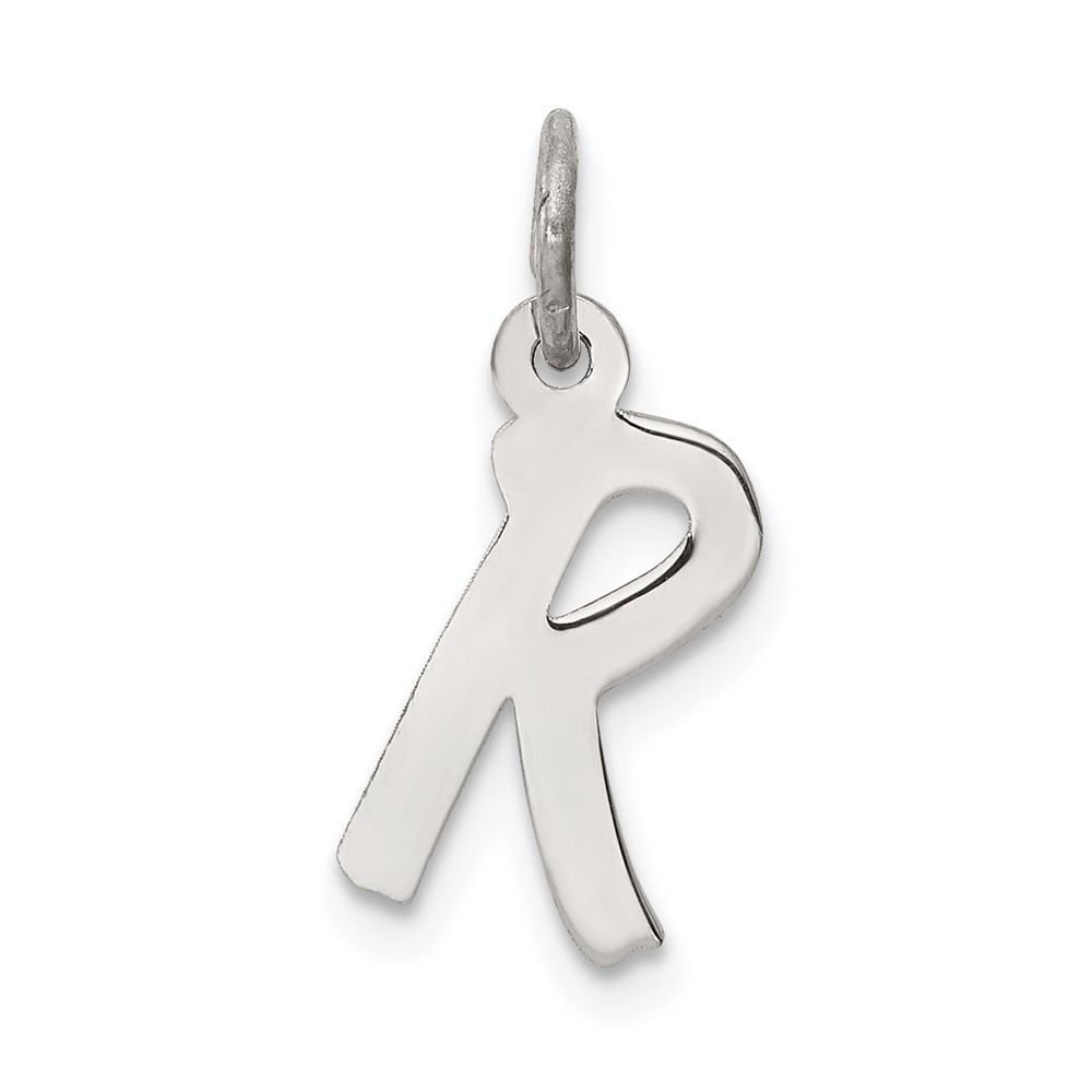 QC5092R.jpg Sterling Silver Rhodium-plated Letter R Initial Charm - Image 1