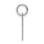 Sterling Silver Rhodium-plated Letter W Initial Charm - Image 2