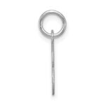 Sterling Silver Rhodium-plated Block Letter B Initial Charm - Image 2