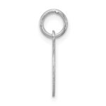 Sterling Silver Rhodium-plated Block Letter D Initial Charm - Image 2