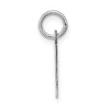 Sterling Silver Rhodium-plated Block Letter F Initial Charm - Image 2
