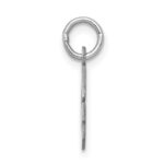 Sterling Silver Rhodium-plated Block Letter G Initial Charm - Image 2