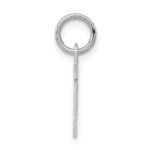 Sterling Silver Rhodium-plated Block Letter H Initial Charm - Image 2