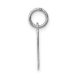 Sterling Silver Rhodium-plated Block Letter K Initial Charm - Image 2