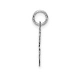 Sterling Silver Rhodium-plated Block Letter G Initial Charm - Image 2
